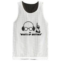 Funny Sketch Streamer Whats Up Brother Mesh Reversible Basketball Jersey Tank