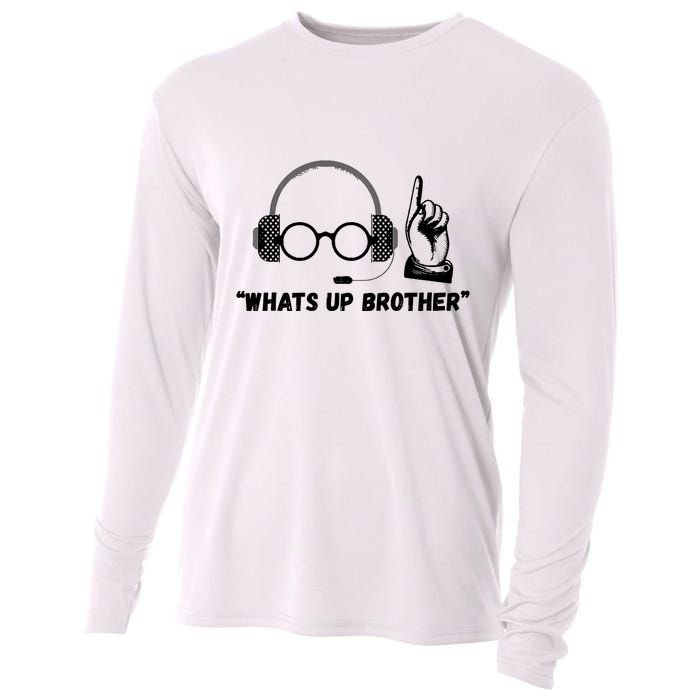Funny Sketch Streamer Whats Up Brother Cooling Performance Long Sleeve Crew