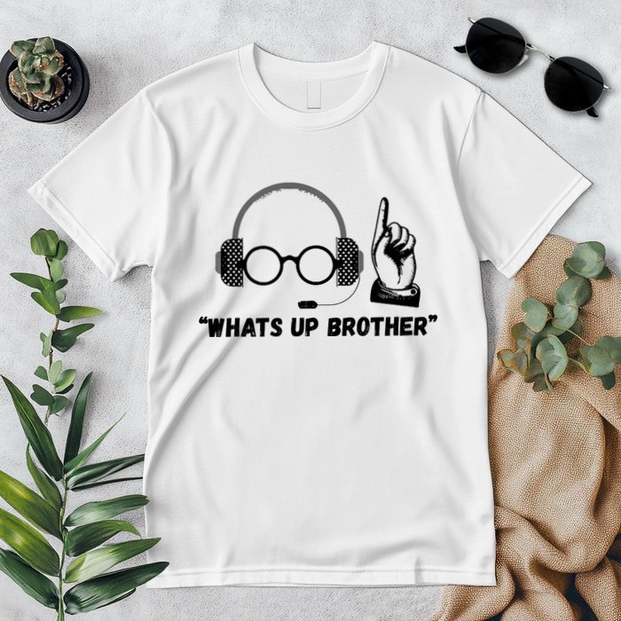 Funny Sketch Streamer Whats Up Brother Premium T-Shirt