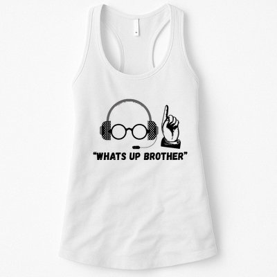 Funny Sketch Streamer Whats Up Brother Womens Tank Top