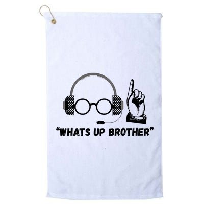 Funny Sketch Streamer Whats Up Brother Golf Towel