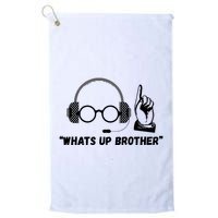 Funny Sketch Streamer Whats Up Brother Golf Towel
