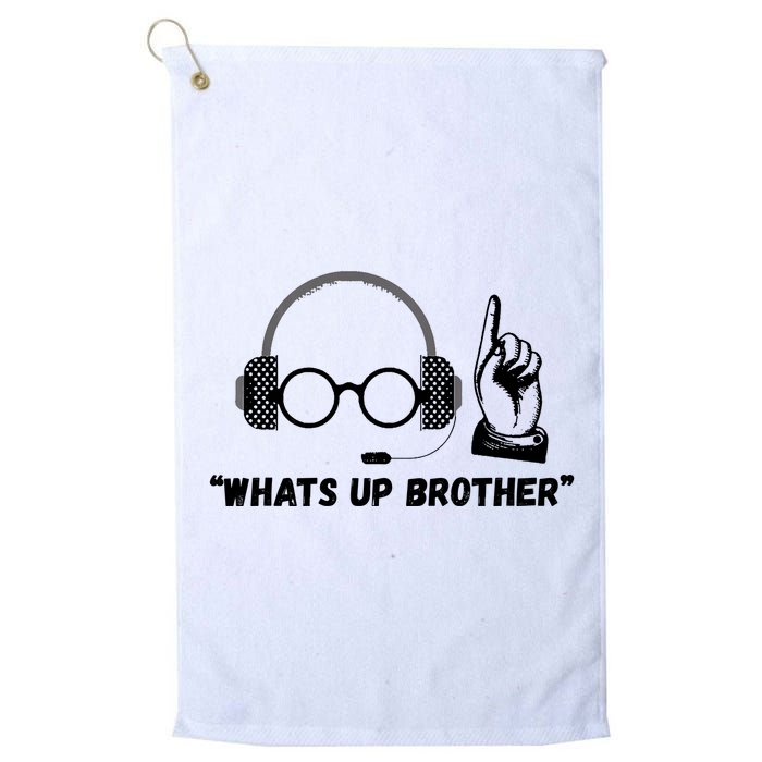 Funny Sketch Streamer Whats Up Brother Golf Towel