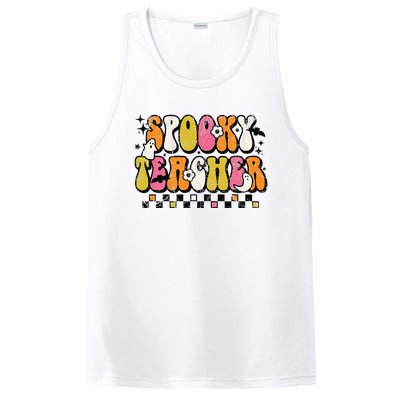 Funny Spooky Season Retro Spooky Teacher Halloween Costume PosiCharge Competitor Tank