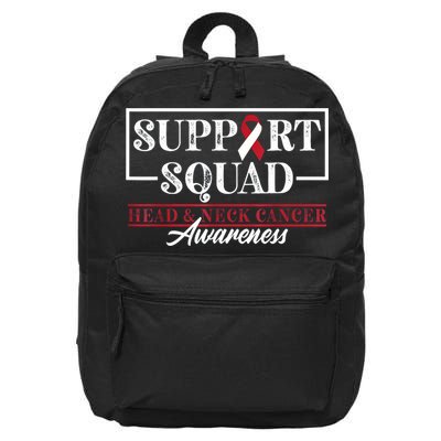 Funny Support Squad I HNSCC Head And Neck Cancer Awareness 16 in Basic Backpack