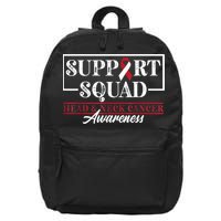 Funny Support Squad I HNSCC Head And Neck Cancer Awareness 16 in Basic Backpack