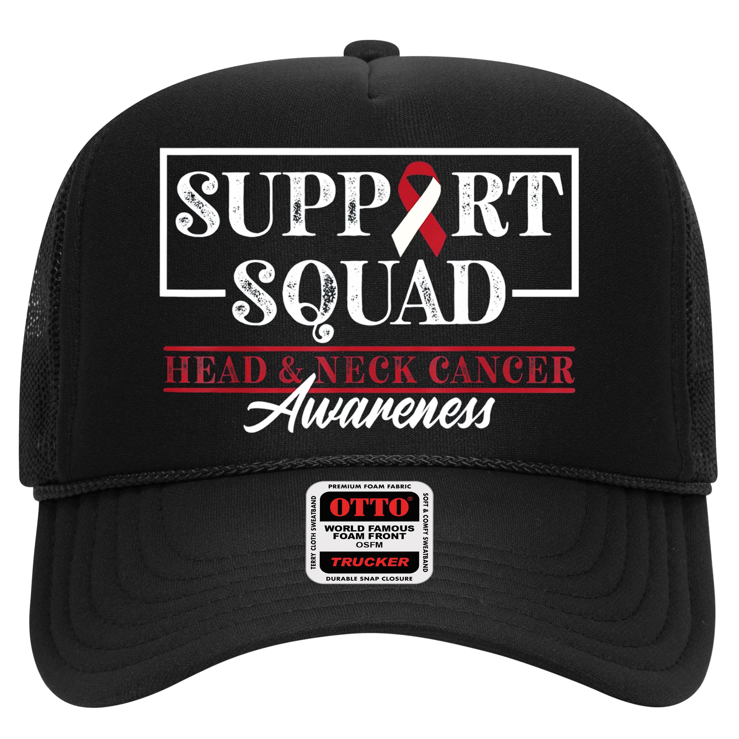 Funny Support Squad I HNSCC Head And Neck Cancer Awareness Hat