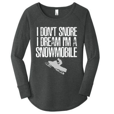 Funny Snowmobile Shirt Snowmobiling Lovers Sport Fans  Women's Perfect Tri Tunic Long Sleeve Shirt