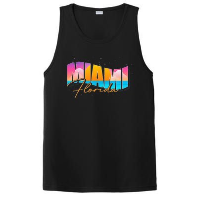 FL State Summer Vacation Tropical South Beach Miami Florida PosiCharge Competitor Tank