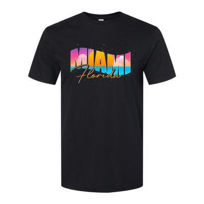 FL State Summer Vacation Tropical South Beach Miami Florida Softstyle® CVC T-Shirt