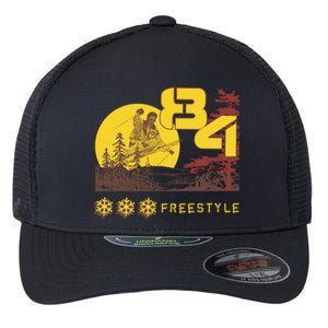 Freestyle Skiing Ski Sport Great Gift Flexfit Unipanel Trucker Cap