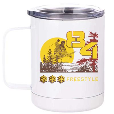 Freestyle Skiing Ski Sport Great Gift 12 oz Stainless Steel Tumbler Cup