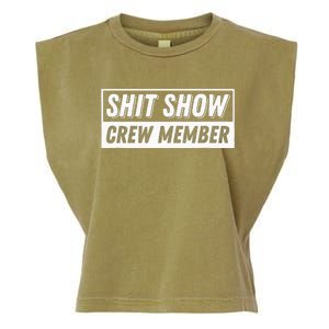 Funny S.H.I.T Show Crew Member Hilarious For Adults Garment-Dyed Women's Muscle Tee