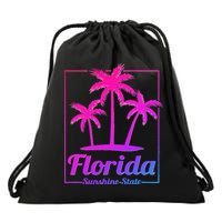 Florida Sunshine State Retro Look Drawstring Bag