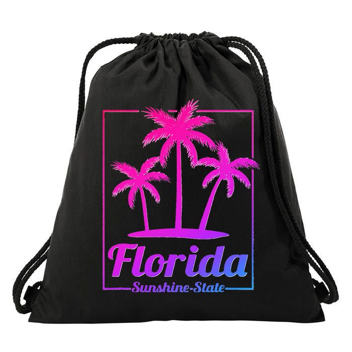 Florida Sunshine State Retro Look Drawstring Bag