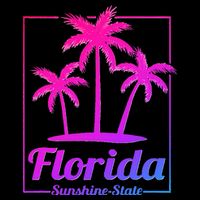 Florida Sunshine State Retro Look Drawstring Bag
