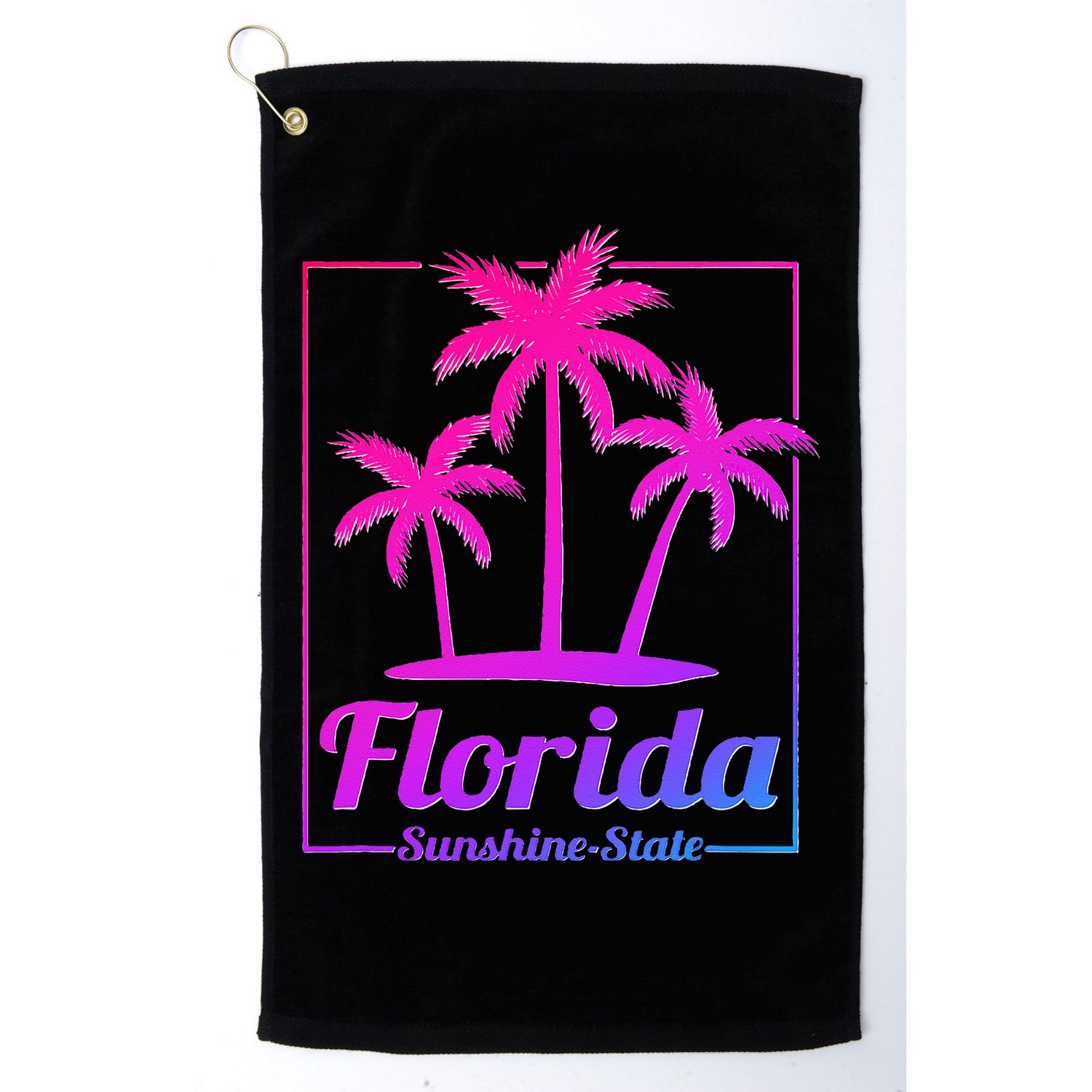 Florida Sunshine State Retro Look Golf Towel