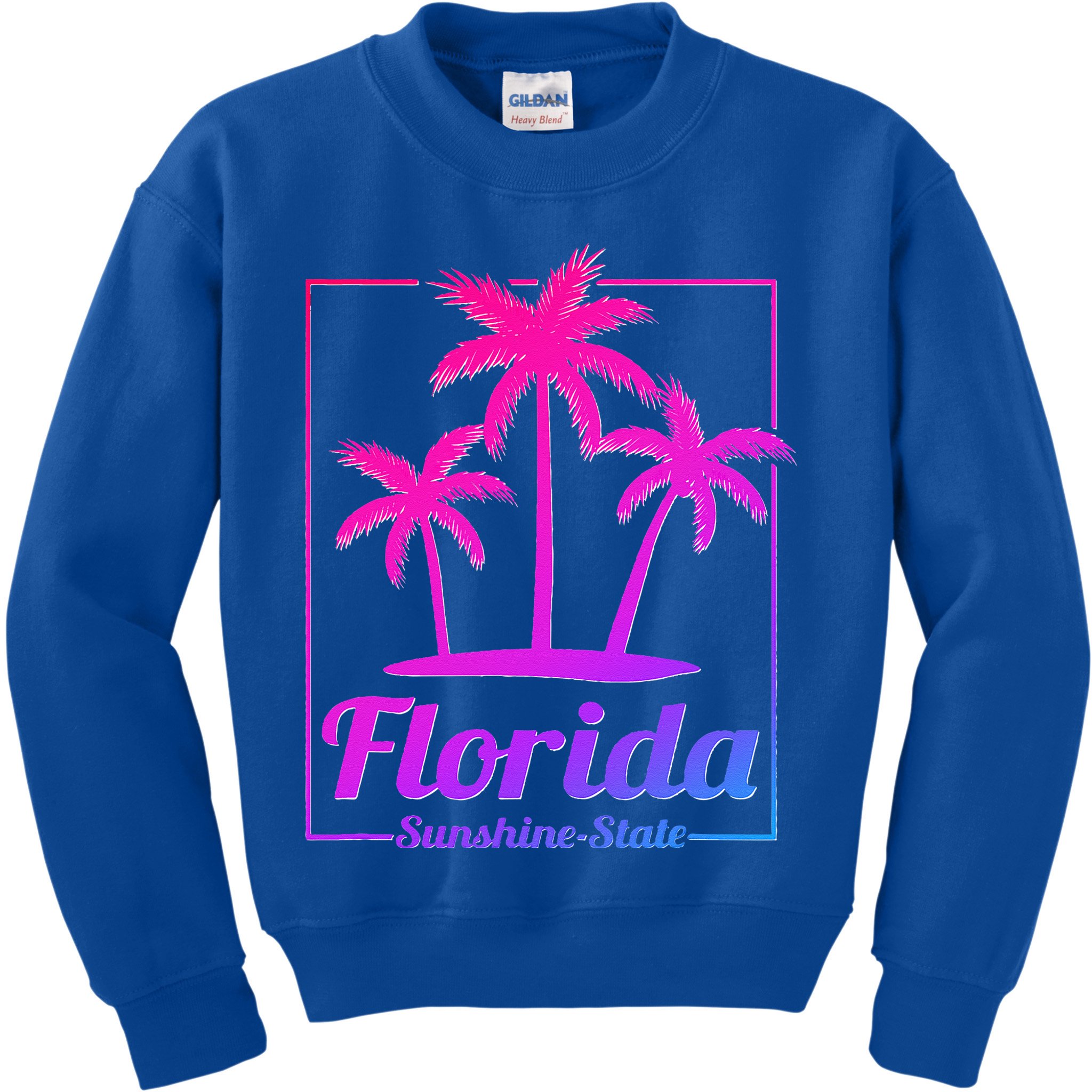 Florida Sunshine State Retro Look Kids Sweatshirt