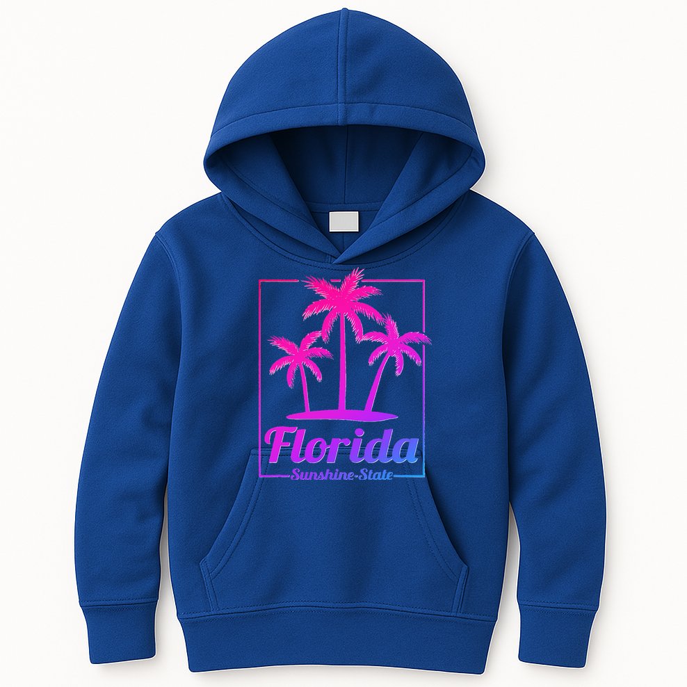 Florida Sunshine State Retro Look Kids Hoodie