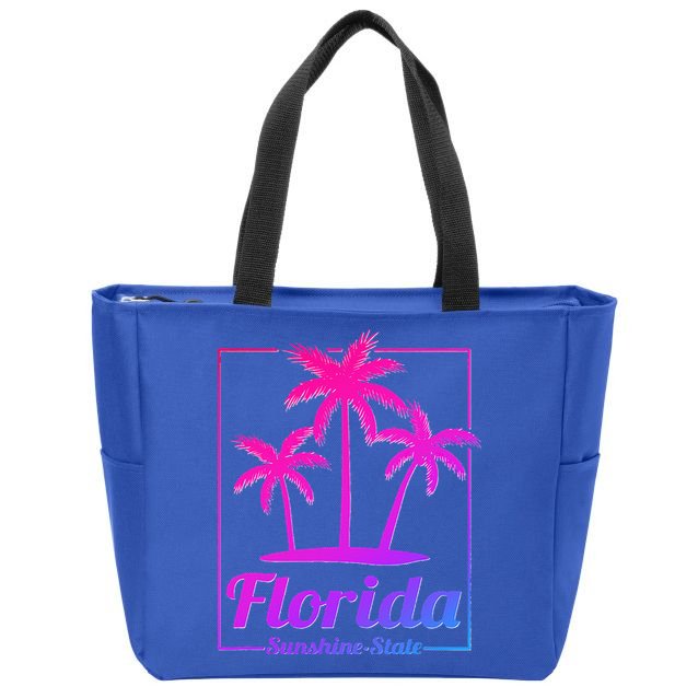 Florida Sunshine State Retro Look Zip Tote Bag