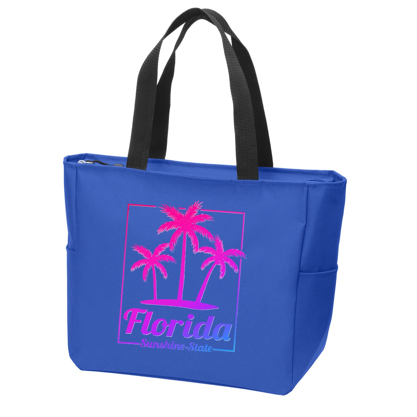 Florida Sunshine State Retro Look Zip Tote Bag