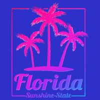Florida Sunshine State Retro Look Zip Tote Bag