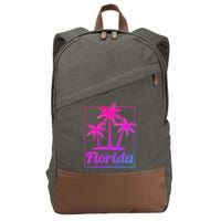 Florida Sunshine State Retro Look Cotton Canvas Backpack