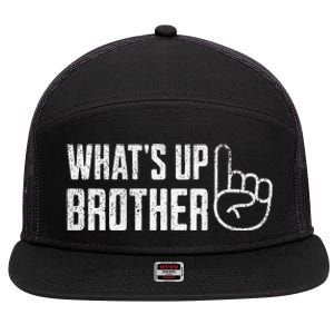 Funny Sketch Streamer Whats Up Brother 7 Panel Mesh Trucker Snapback Hat