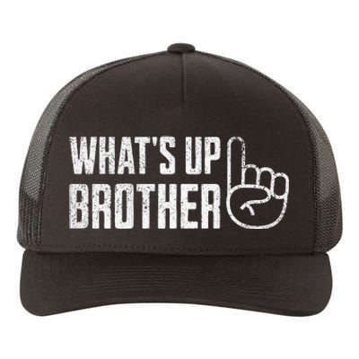 Funny Sketch Streamer Whats Up Brother Yupoong Adult 5-Panel Trucker Hat