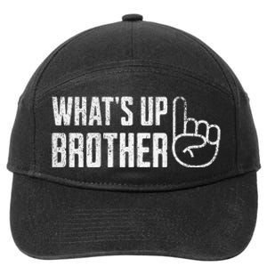 Funny Sketch Streamer Whats Up Brother 7-Panel Snapback Hat