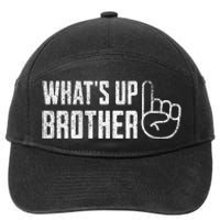 Funny Sketch Streamer Whats Up Brother 7-Panel Snapback Hat