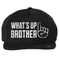 Funny Sketch Streamer Whats Up Brother Wool Snapback Cap