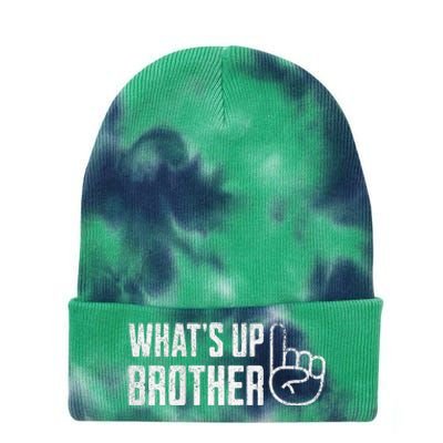 Funny Sketch Streamer Whats Up Brother Tie Dye 12in Knit Beanie