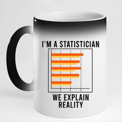 Funny Saying Statistics Data Science Analyst Cute Gift 11oz Black Color Changing Mug