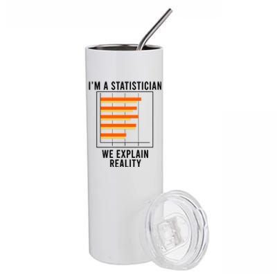 Funny Saying Statistics Data Science Analyst Cute Gift Stainless Steel Tumbler