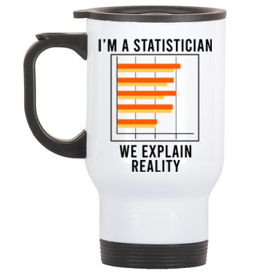 Funny Saying Statistics Data Science Analyst Cute Gift Stainless Steel Travel Mug