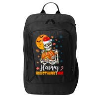 Funny Santa Skeleton Turkey & Pumpkin Happy HalloThanksMas City Backpack