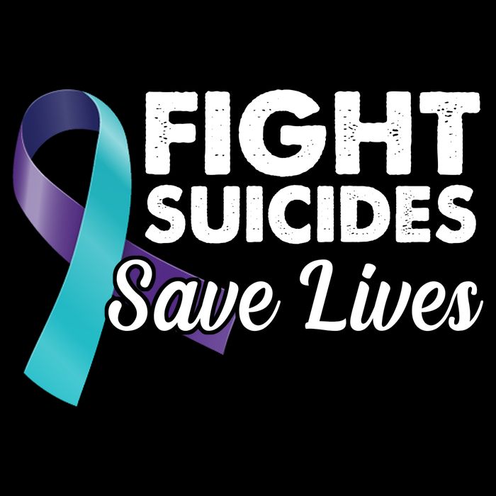 Fight Suicides Save Lives Ribbon Awareness Drawstring Bag