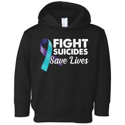 Fight Suicides Save Lives Ribbon Awareness Toddler Hoodie