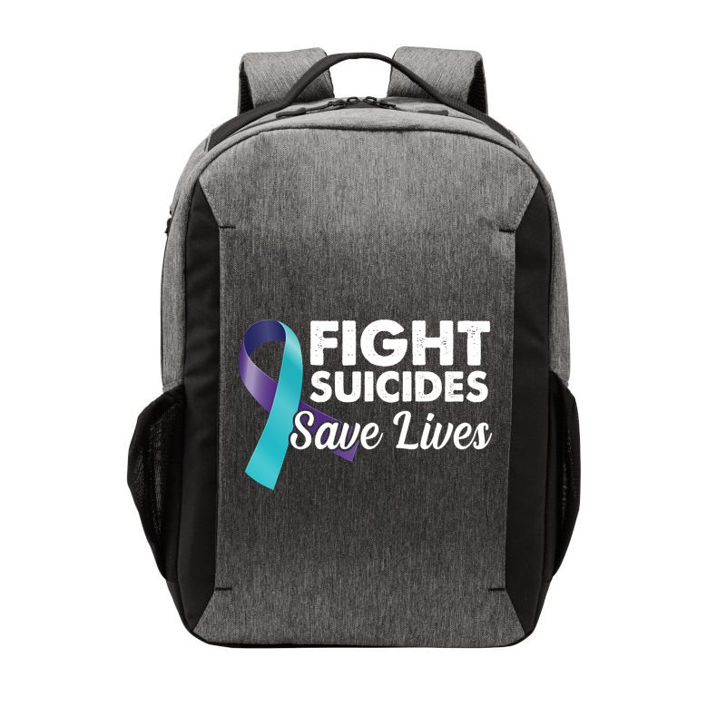 Fight Suicides Save Lives Ribbon Awareness Vector Backpack
