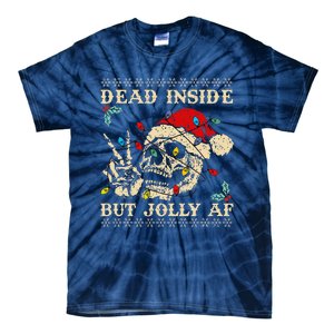 Festive Sarcastic Snarky Skeleton Ugly Christmas Tie-Dye T-Shirt