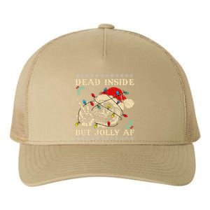 Festive Sarcastic Snarky Skeleton Ugly Christmas Yupoong Adult 5-Panel Trucker Hat