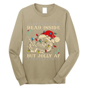 Festive Sarcastic Snarky Skeleton Ugly Christmas Long Sleeve Shirt