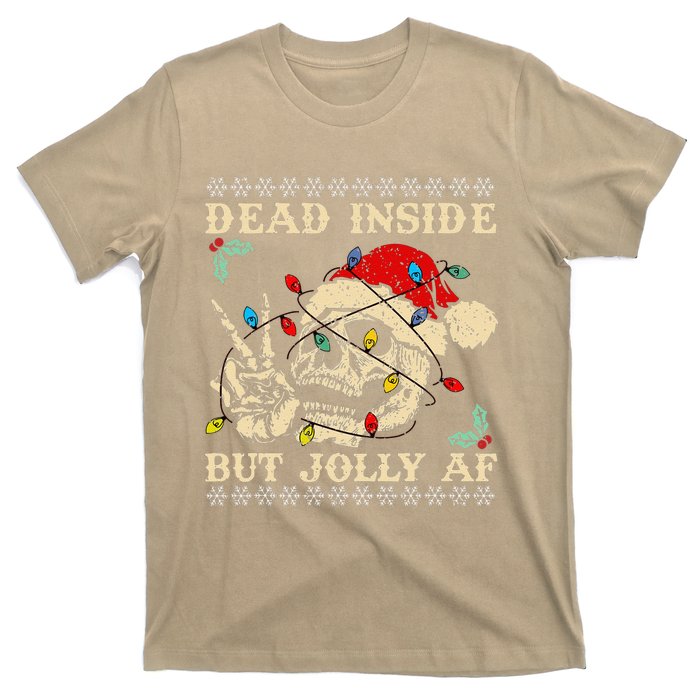 Festive Sarcastic Snarky Skeleton Ugly Christmas T-Shirt