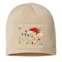 Festive Sarcastic Snarky Skeleton Ugly Christmas Sustainable Beanie