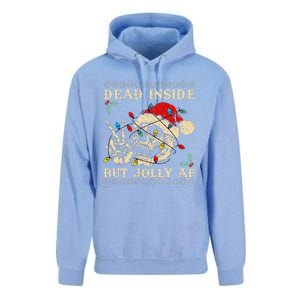 Festive Sarcastic Snarky Skeleton Ugly Christmas Unisex Surf Hoodie