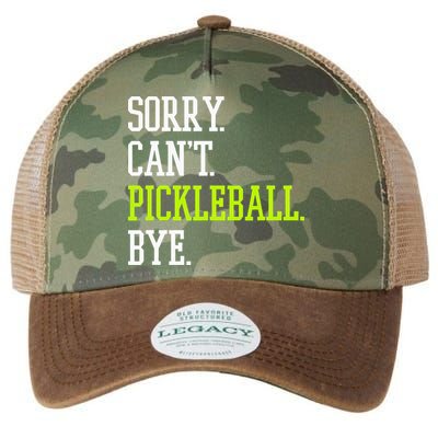 funny saying Sorry Can't Pickleball bye player Legacy Tie Dye Trucker Hat