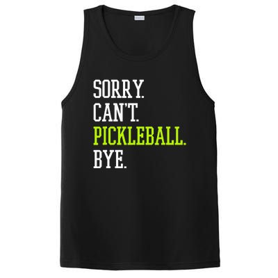 funny saying Sorry Can't Pickleball bye player PosiCharge Competitor Tank