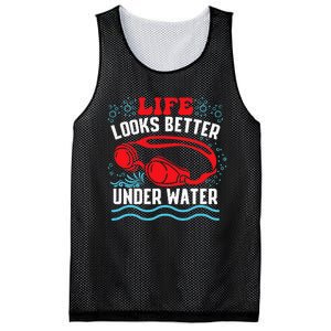 Funny Swimming Swimmer Swim Team Pool Mesh Reversible Basketball Jersey Tank