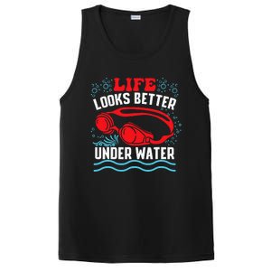 Funny Swimming Swimmer Swim Team Pool PosiCharge Competitor Tank